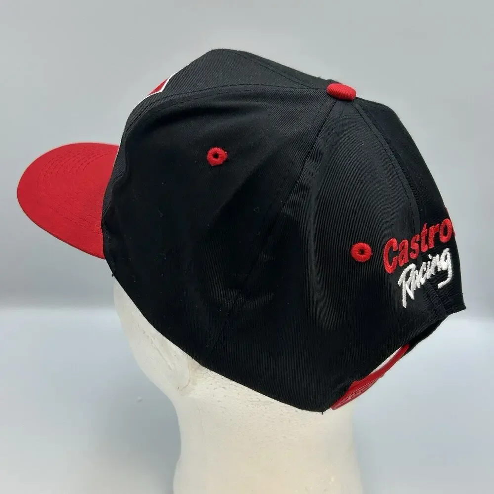 Vintage John Force Embroidered Castrol Racing SnapBack Truckers Cap Hat Logo 7